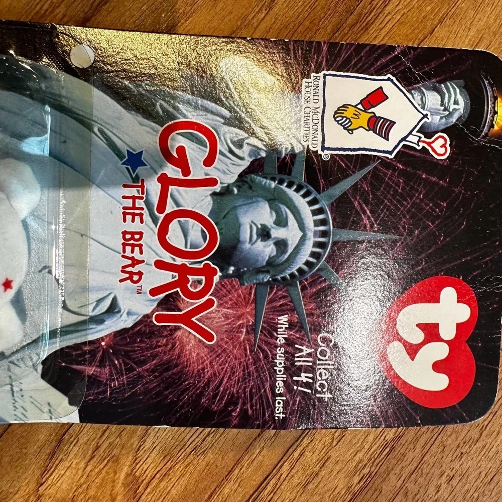Ty Beanie Babies Glory Bear America Ronald McDonald Collectible‎ Vintage Stuffed